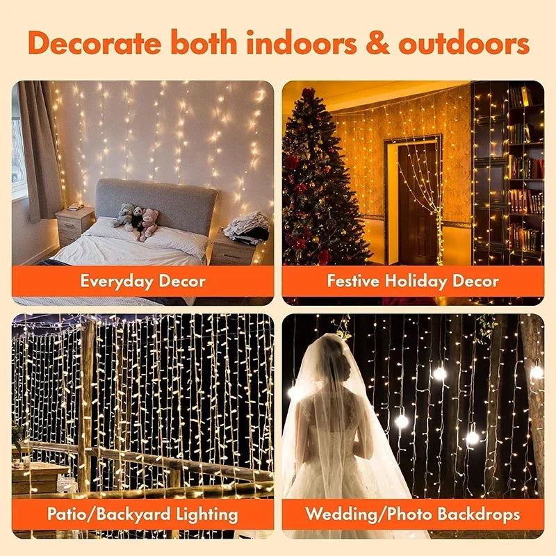 3M LED Fairy Lights with 8 Modes for Holiday Décor