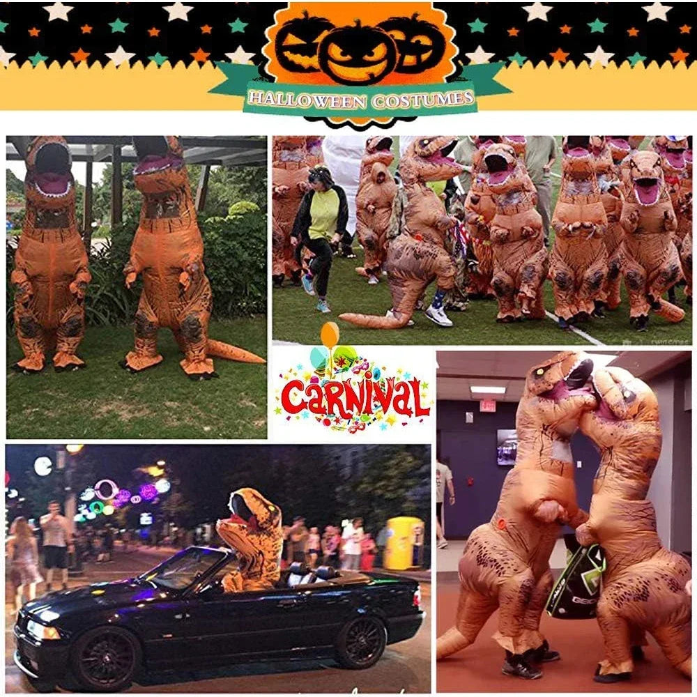 T-REX Inflatable Dinosaur Cosplay Suit for Adults |Halloween Party Apparel